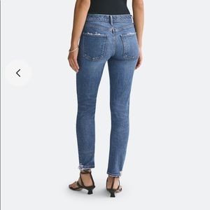 Algolde Toni mid rise in the color Stratosphere